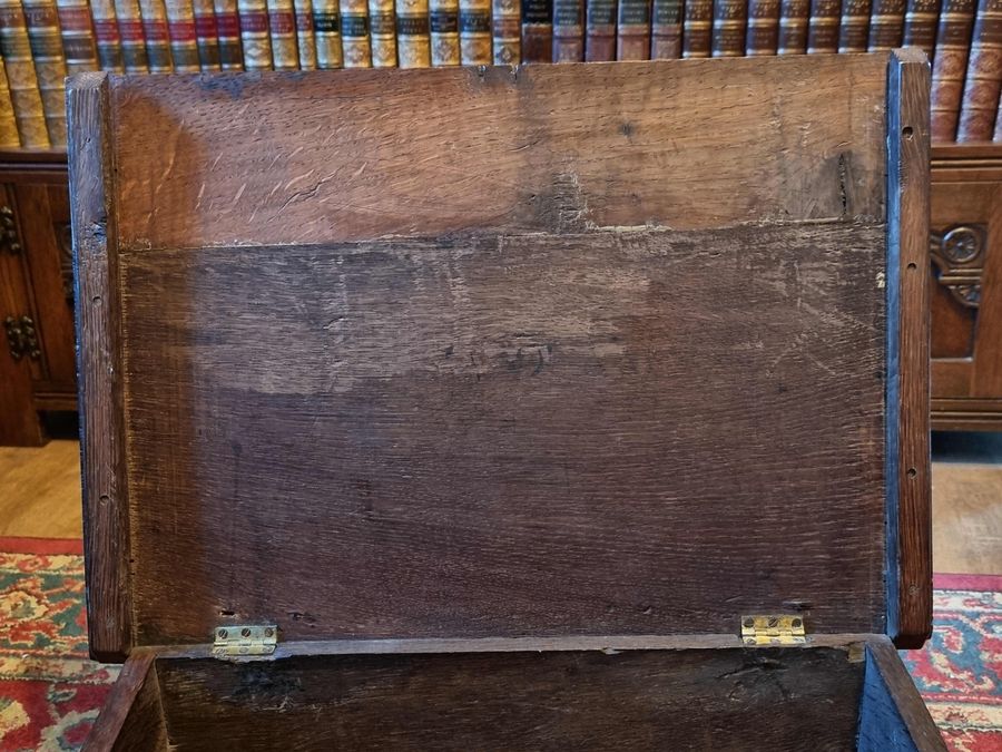 Antique 18th Century Antique Bible Box, Gothic Carved Oak, Ecclesiastical Book Box