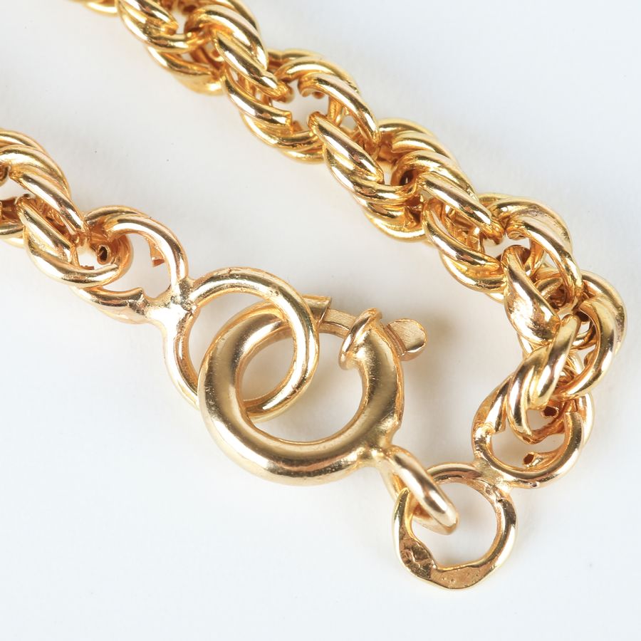 Antique 19K Gold Bracelet with rope mesh