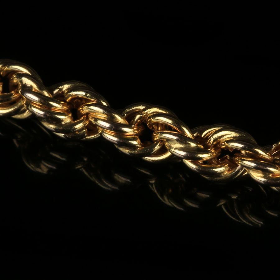 Antique 19K Gold Bracelet with rope mesh