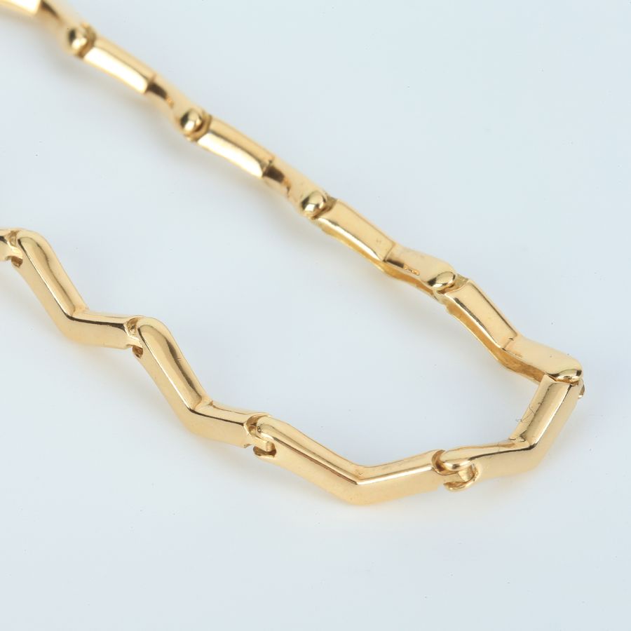 Antique 19K Gold Necklace - Ripples