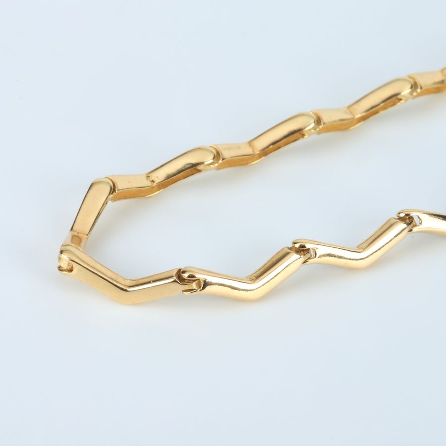 Antique 19K Gold Necklace - Ripples