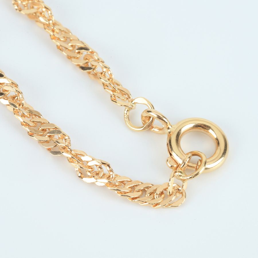 Antique 19K Gold Necklace with twisted mesh