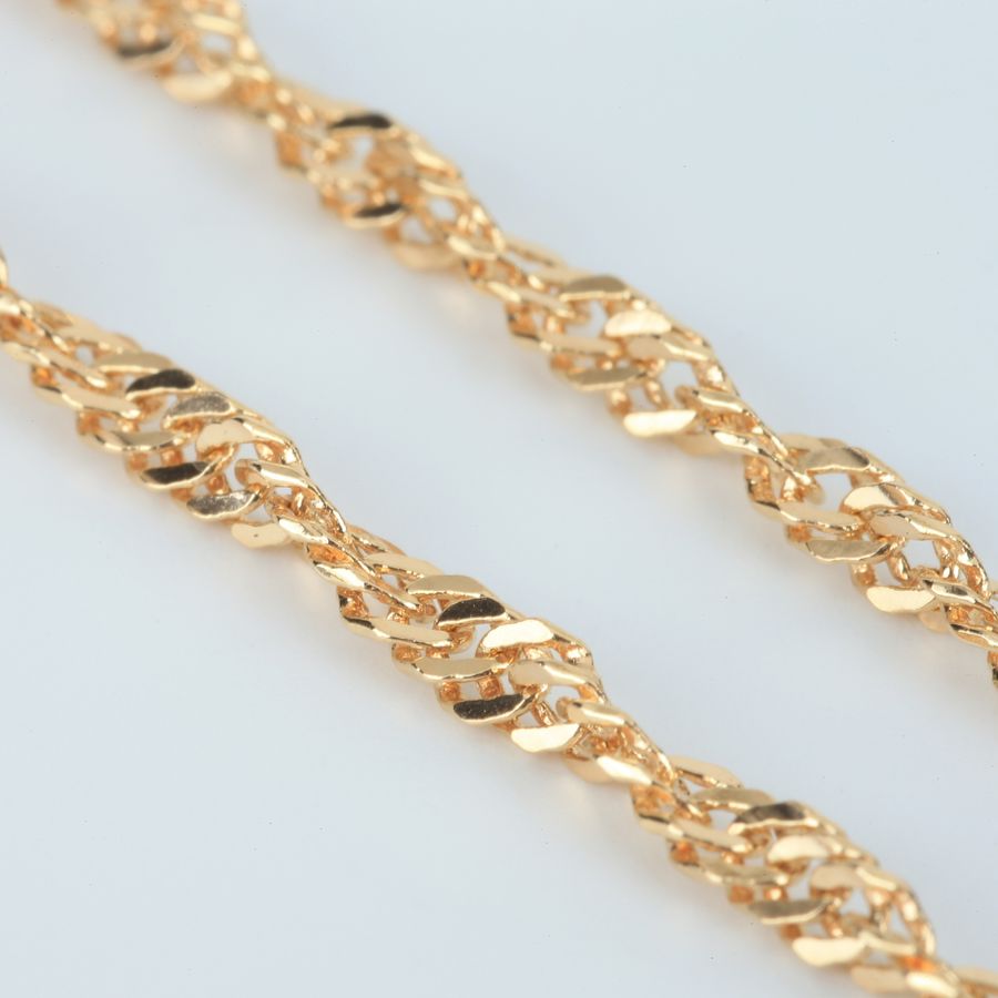 Antique 19K Gold Necklace with twisted mesh