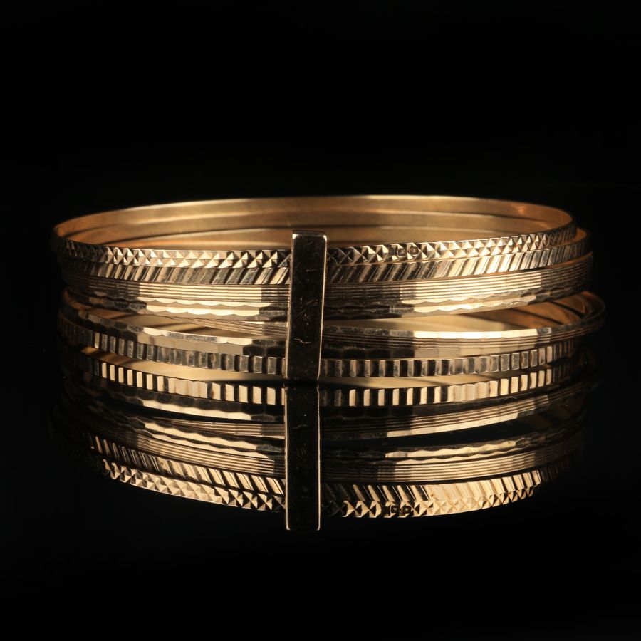 Antique 19K Gold Bracelet - 7 slaves