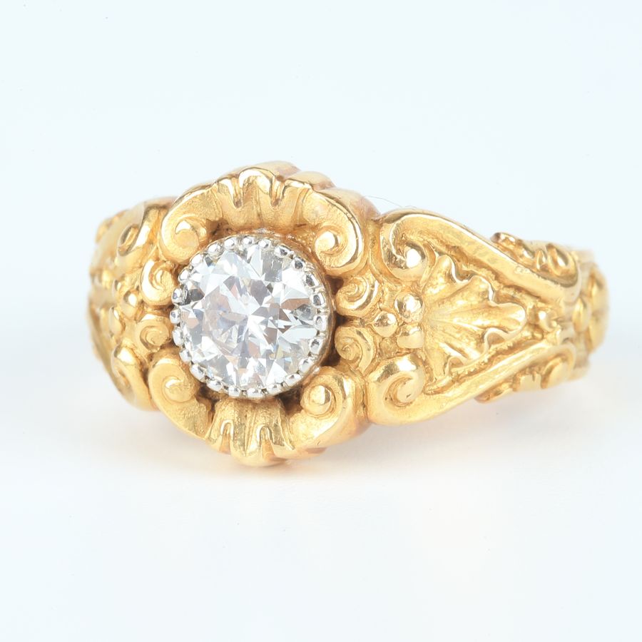 Antique 18K Gold and Diamond Ring