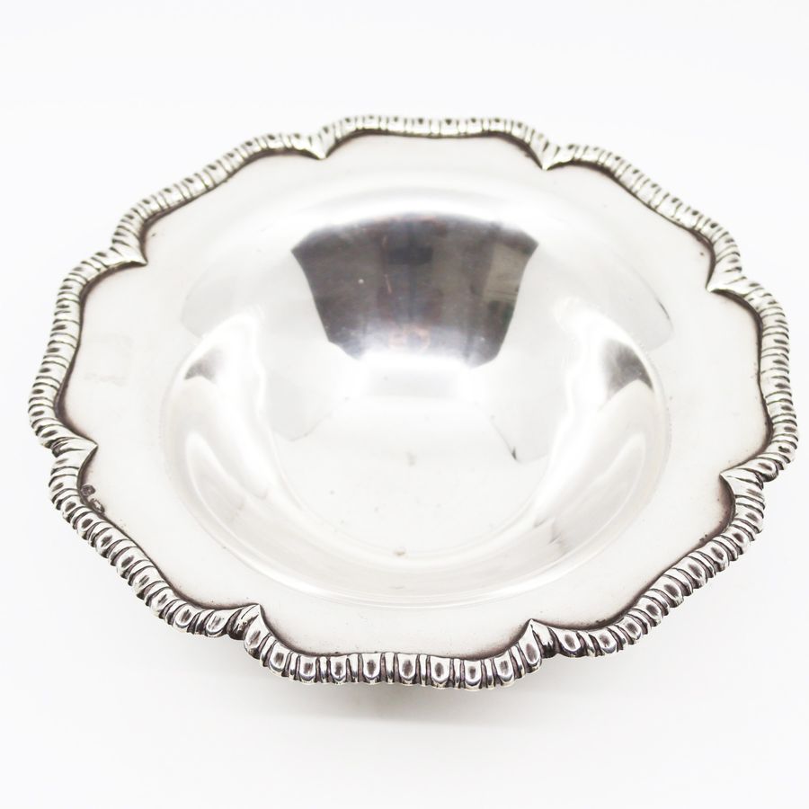 Antique Carved silver bowl