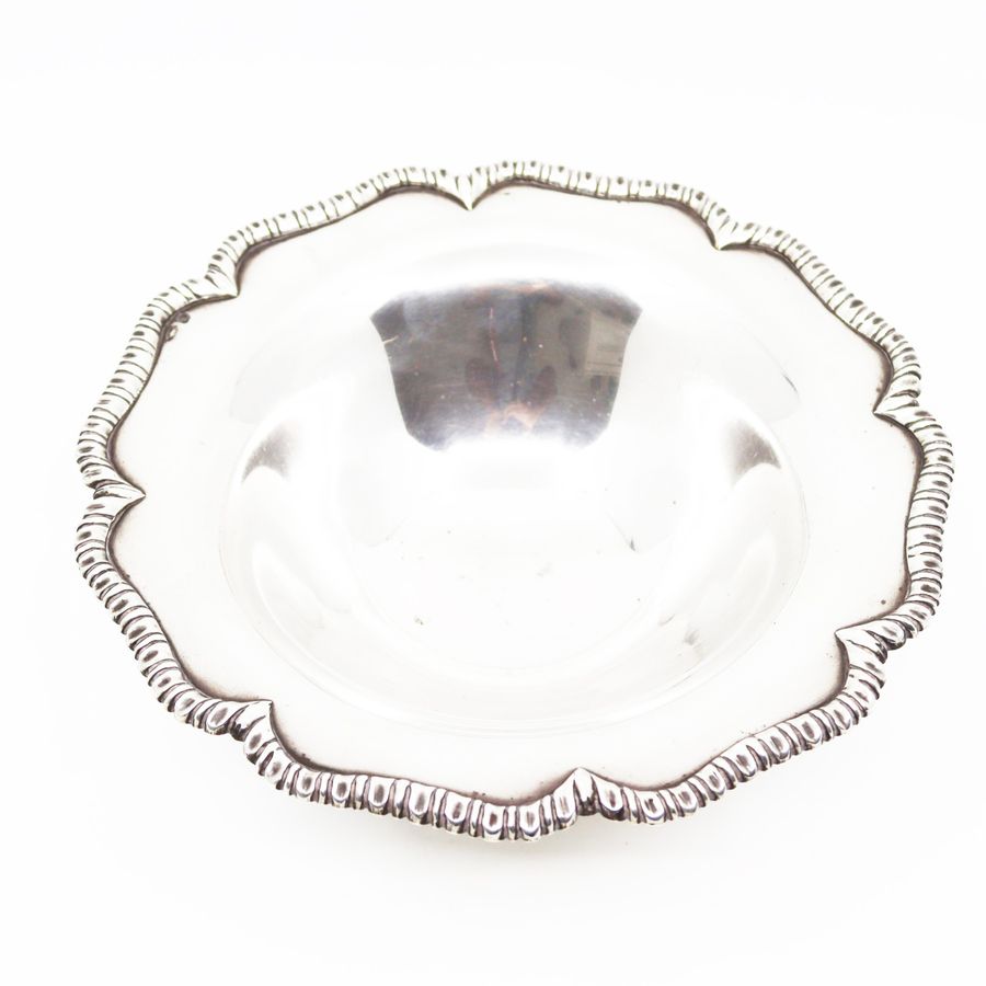 Antique Carved silver bowl