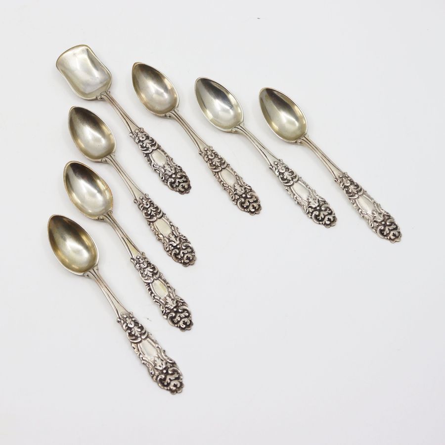 Antique Carved silver spoons
