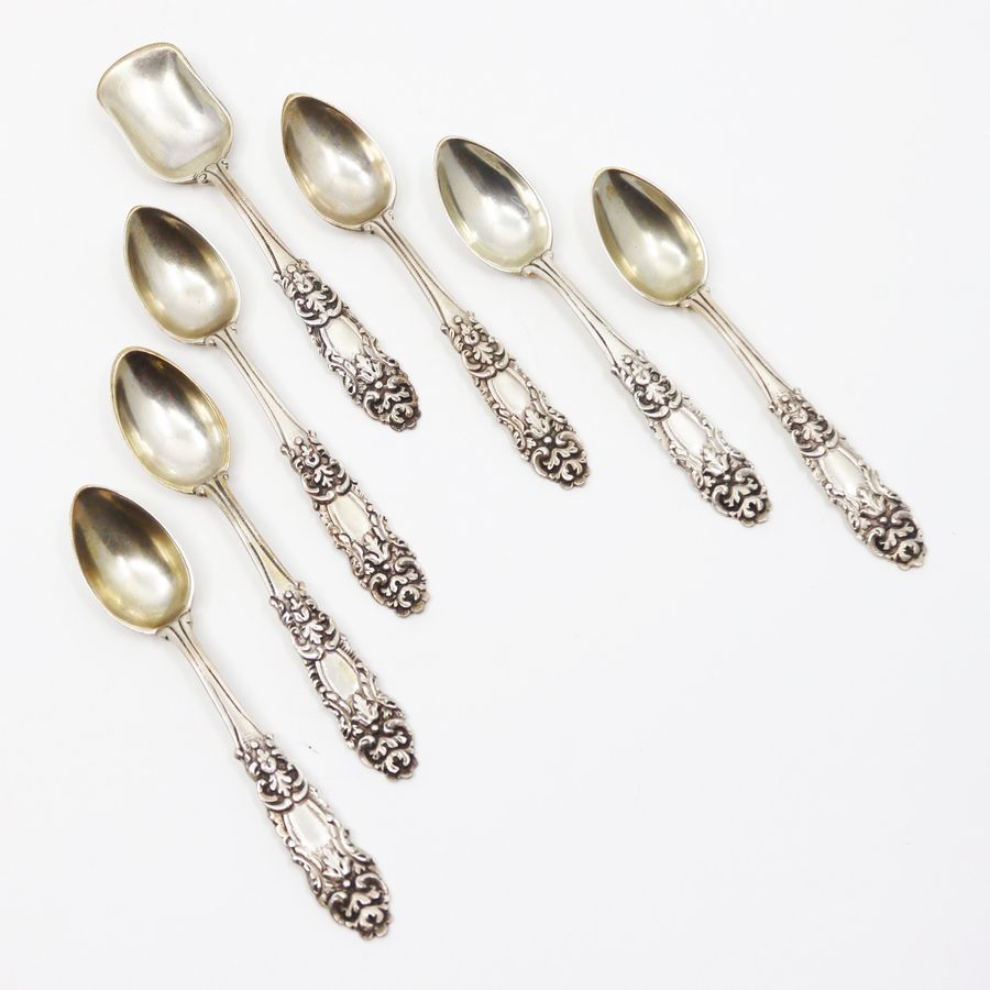Antique Carved silver spoons