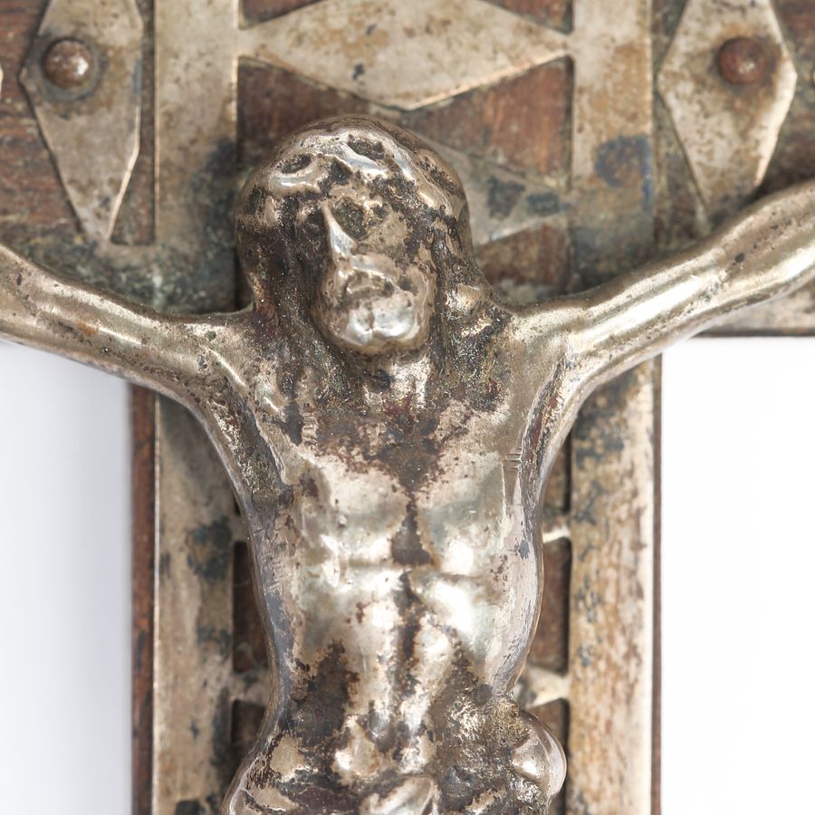 Antique Carved silver crucifix