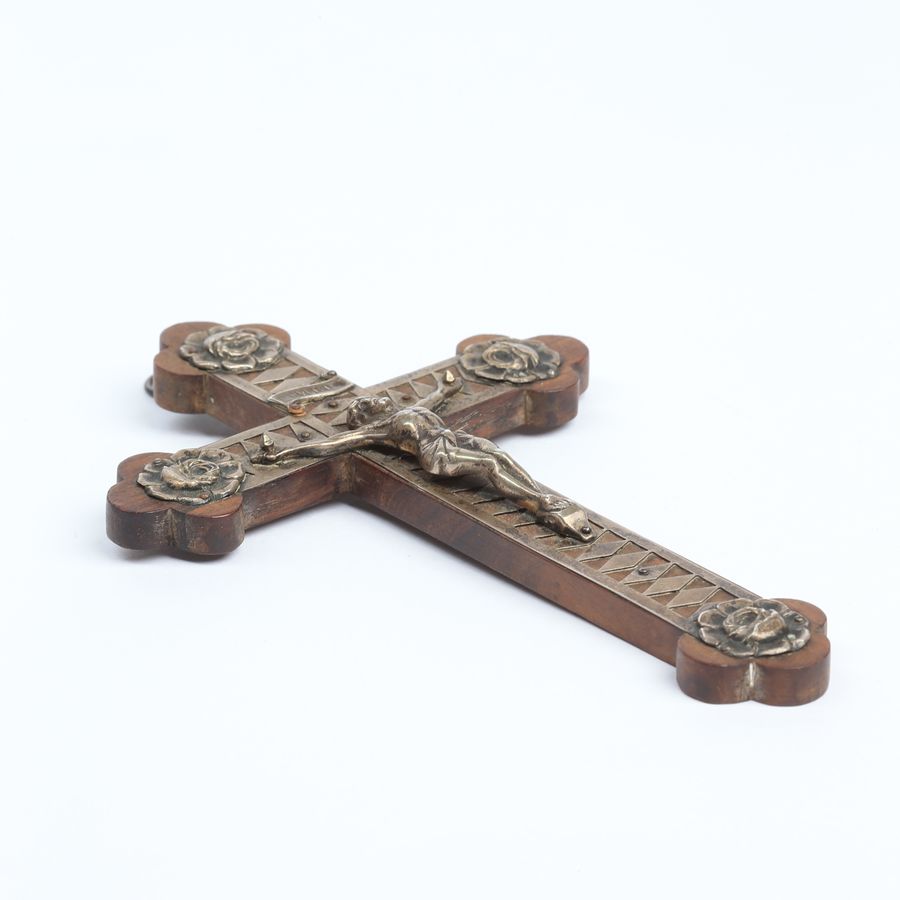 Antique Carved silver crucifix