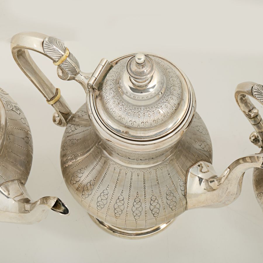 Antique 19th Century Silver Tea and Coffee Service