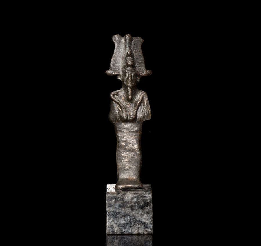 Antique Egyptian bronze Osiris statuette