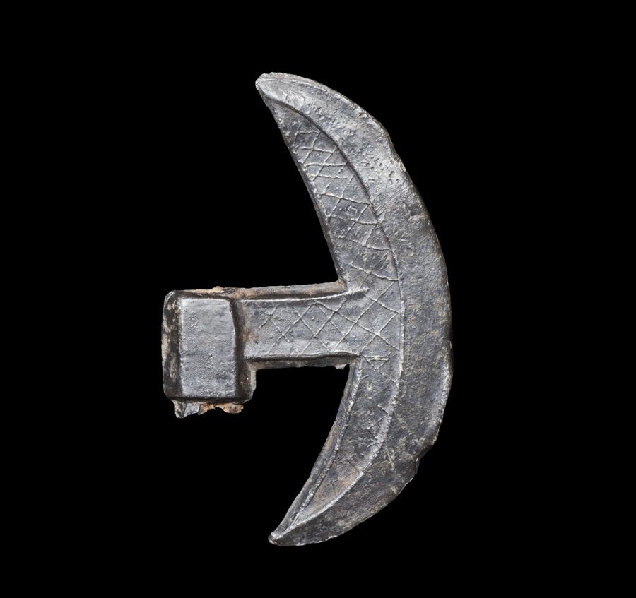 Rare Medieval pewter miniature axe head