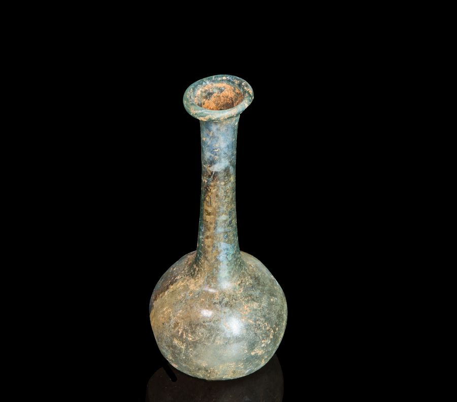 Antique Roman Glass Perfume Bottle