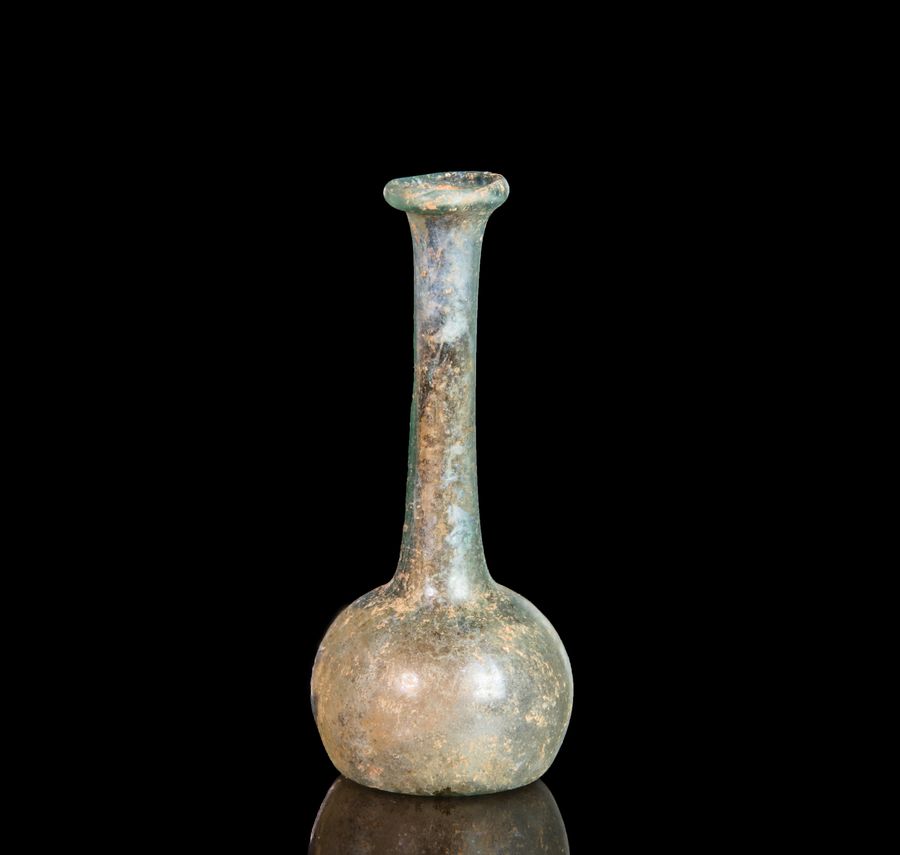 Antique Roman Glass Perfume Bottle