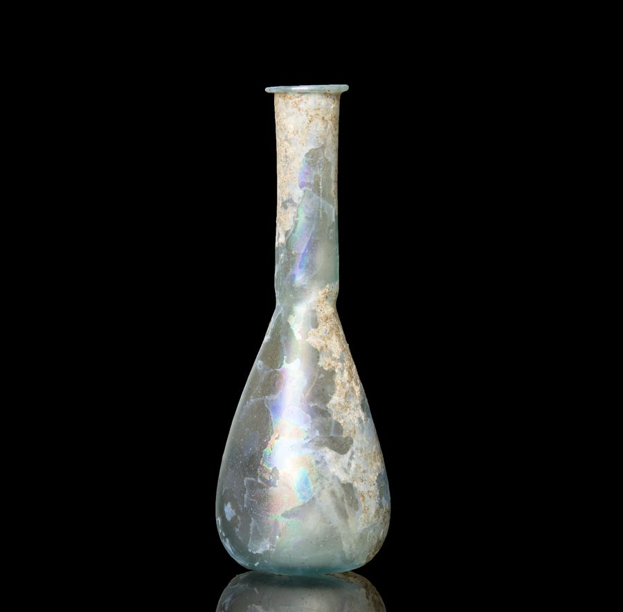 Ancient Roman glass cosmetics flask