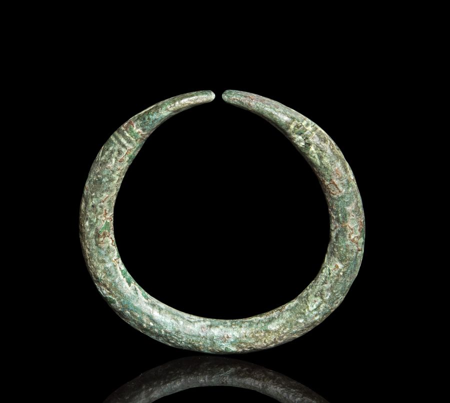 Ancient Near East bronze snake-head bracelet