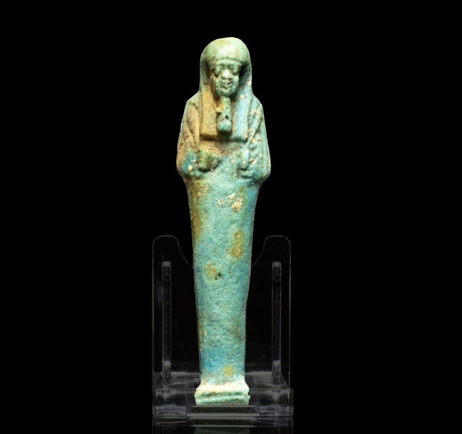 Ancient Egyptian faience shabti 4th-1st century BC.