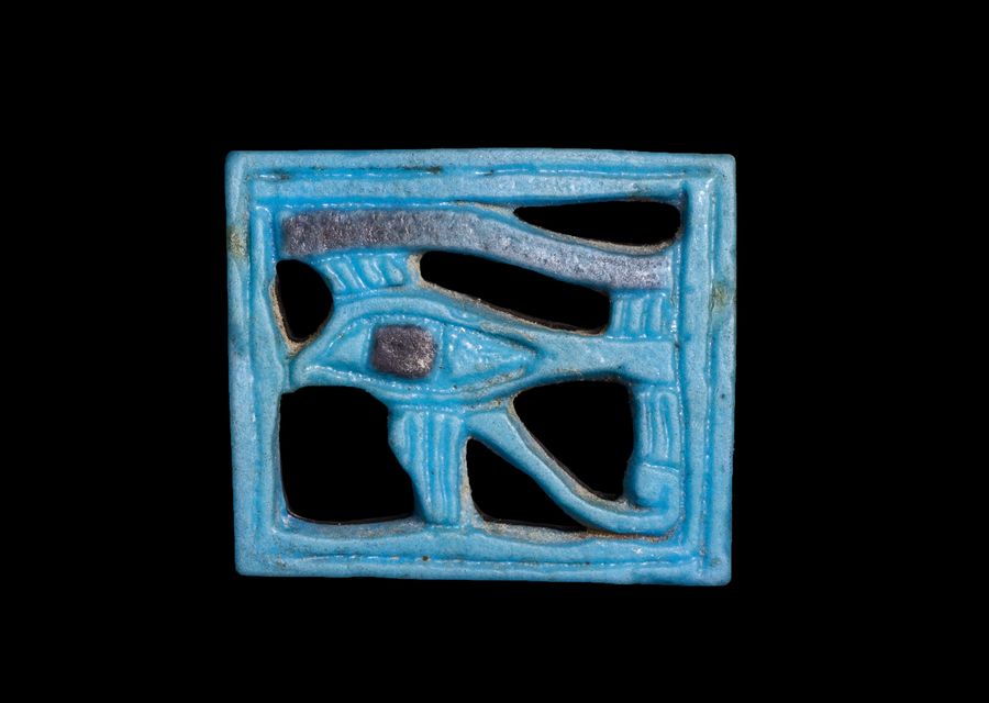 Egyptian openwork Eye of Horus amulet