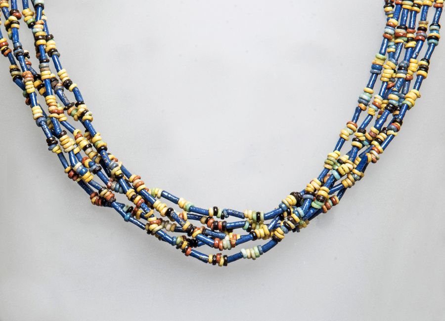 Antique Necklace of Ancient Egyptian Faience Beads