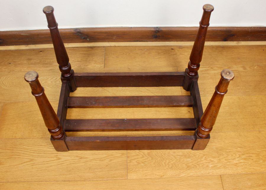 Antique Victorian Mahogany Luggage Stand by James Shoolbred