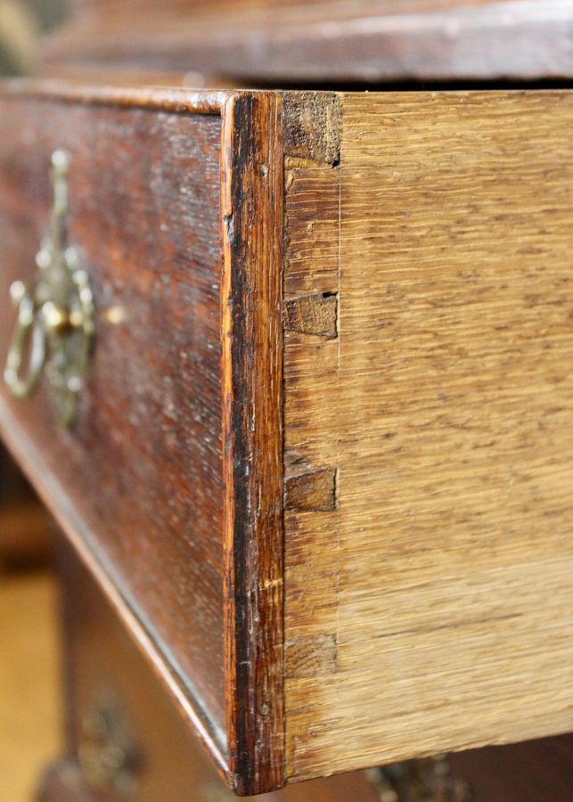 Antique George III Oak Chest On Chest Set Of Drawers Dated Circa. 1770