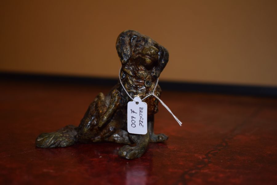 Bronze dog figure mid 40s