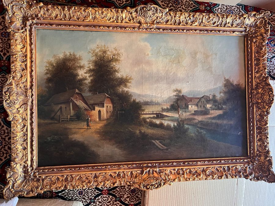 Antique 18th Century Italian Painting was owned by the former Iranian Prime Minster (Amir-Abbas Hoveyda) 