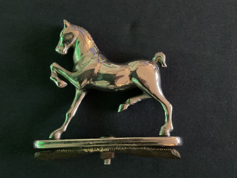 Antique Chrome plated horse car mascot