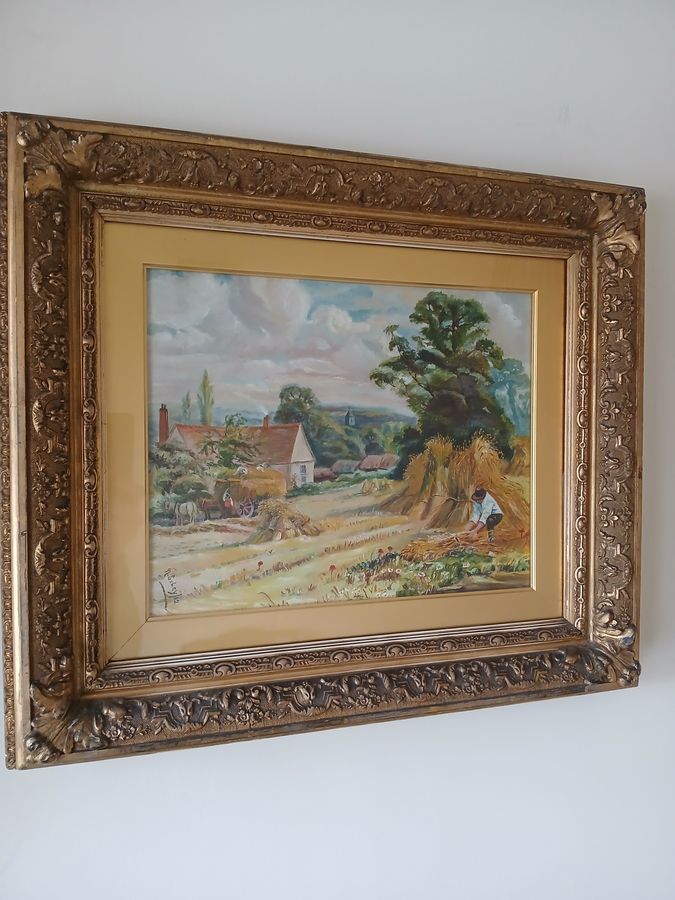 Antique Early 20th Century Oil by J. R. Exley (1890-1970)
