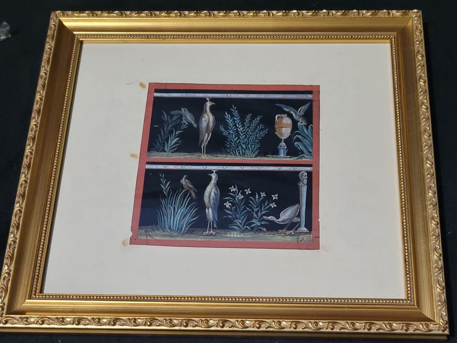 Antique A set of four Fresco Paintings 