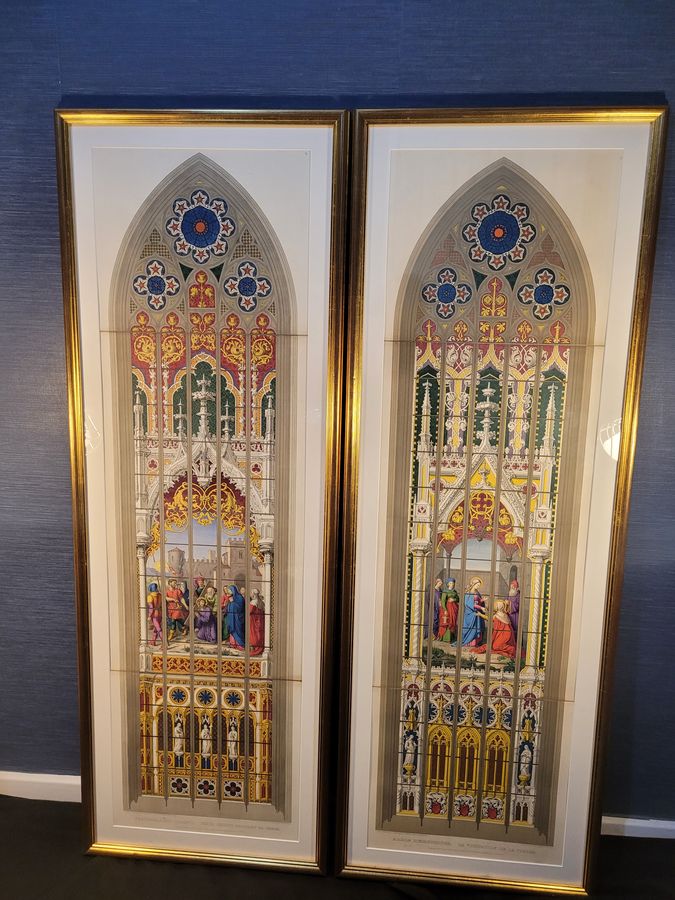 Two Stained Glass Lithographs 
