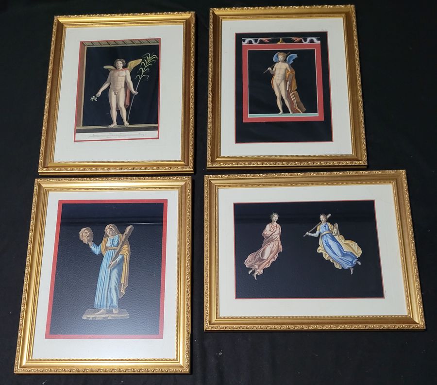 Four Neoclassical Gouache Paintings