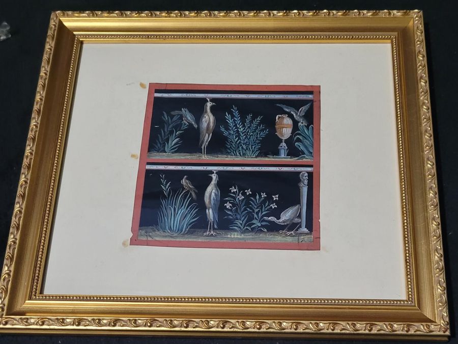 Antique four Fresco Paintings 