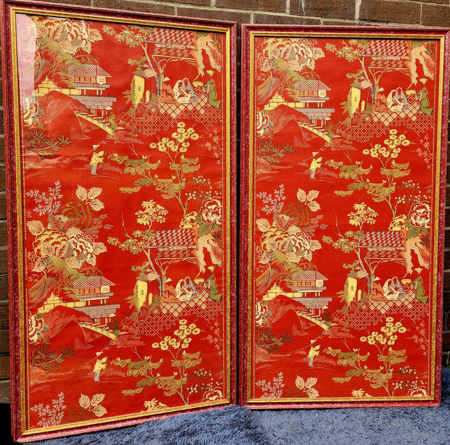 1930s Chinoserie Wallpaper Panels