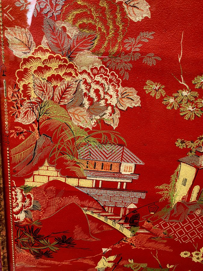 Antique 1930s Chinoserie Wallpaper Panels 