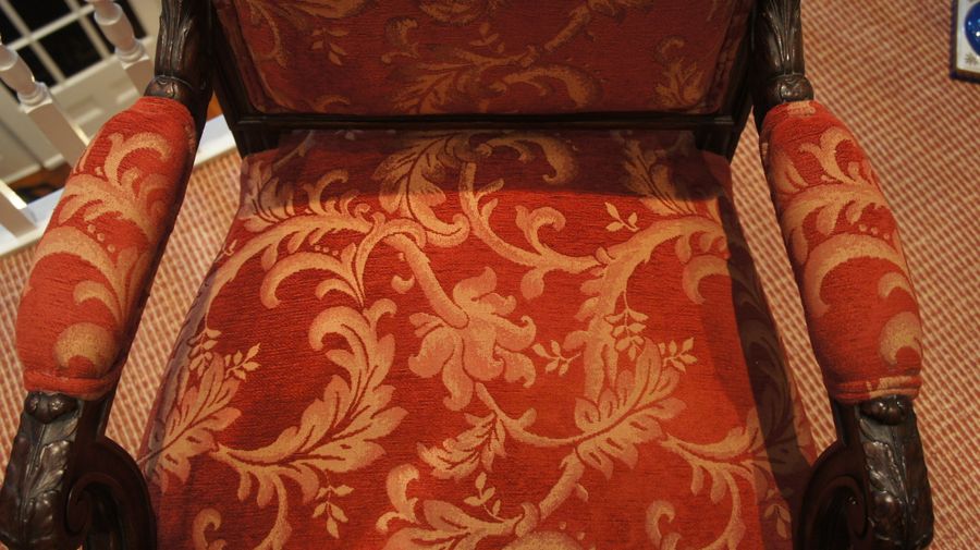 Antique A Pair of French, Rosewood, Open Armchairs c1840.