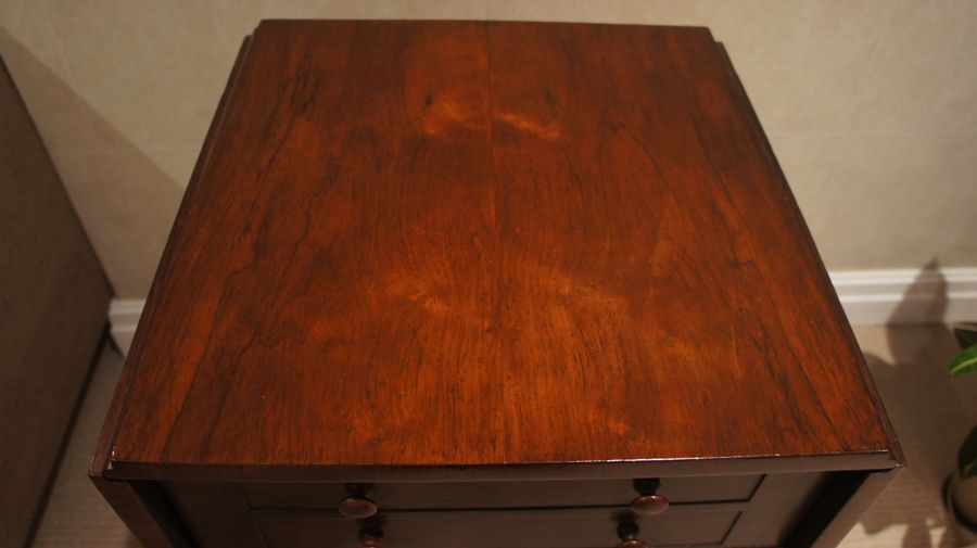 Antique A Regency Rosewood, Two Flap Worktable. c1815