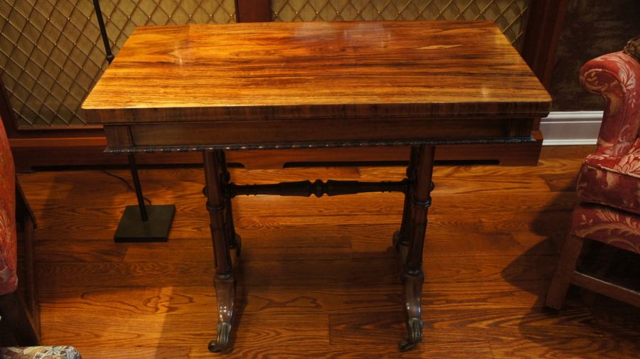 A William IV, Gonzalo-Alvez, Fold Over Top Card Table. English c1835