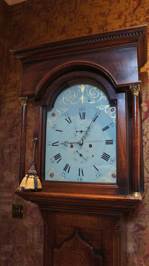 Antique A Fine English, Walnut, Long Case Clock by J. Atkinson of Gateshead. c1770