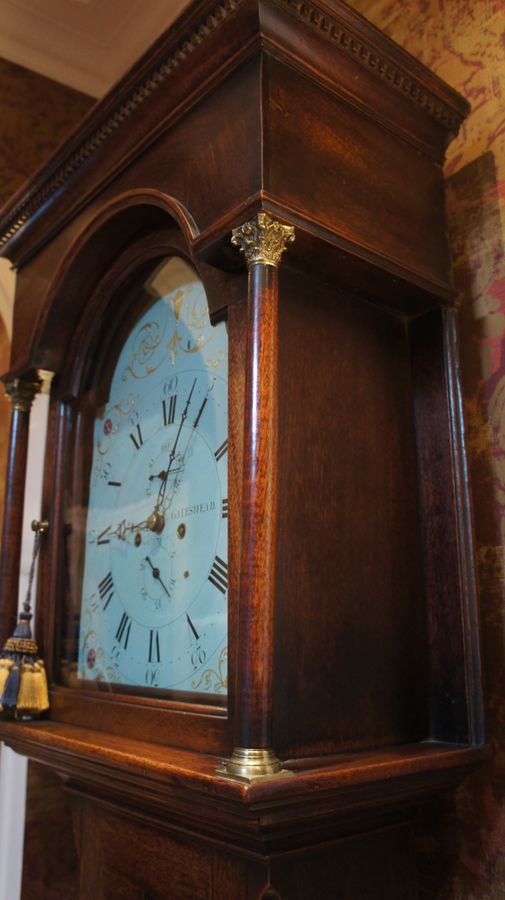 Antique A Fine English, Walnut, Long Case Clock by J. Atkinson of Gateshead. c1770