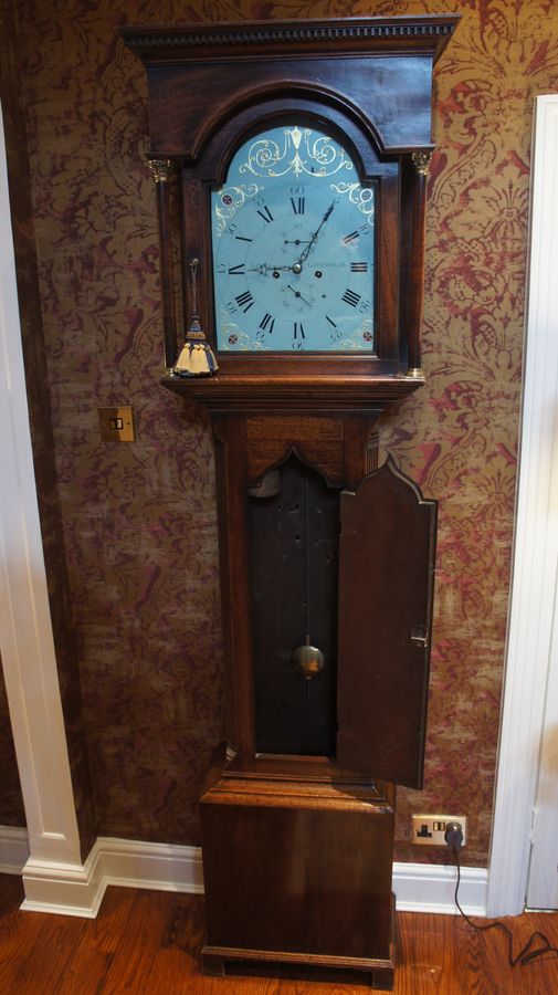 Antique A Fine English, Walnut, Long Case Clock by J. Atkinson of Gateshead. c1770