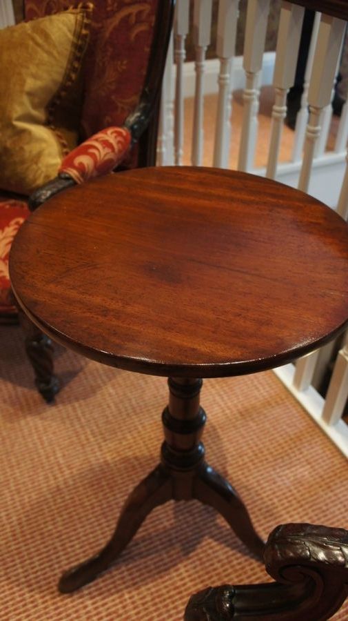 Antique A George III, English, Mahogany Tripod Table c1800