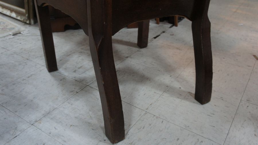 Antique Early 20th Century Oak and Leather Club Chair.