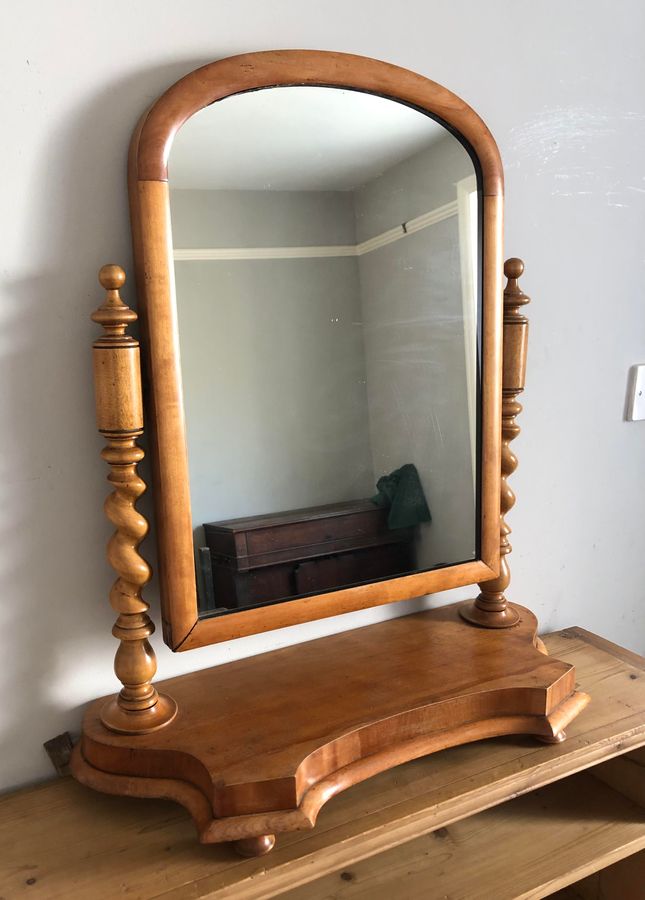 Antique PALE MAHOGANY VANITY MIRROR