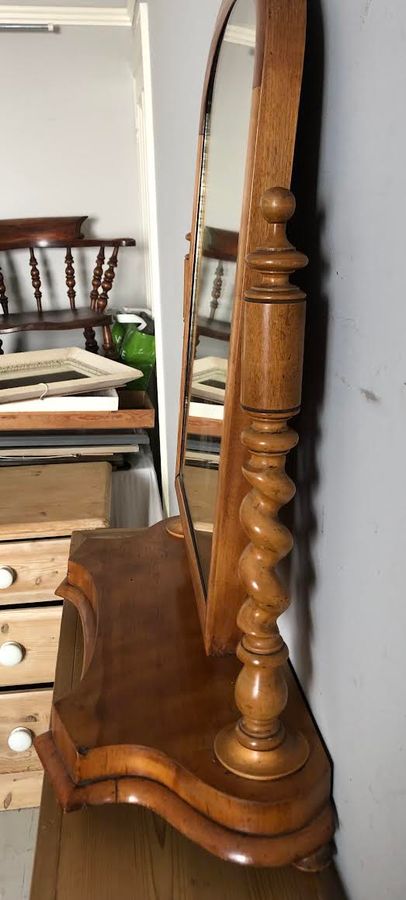 Antique PALE MAHOGANY VANITY MIRROR