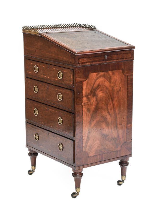 Antique Davenport desk by Gillows of Lancaster, Georgian ca. 1810-1820