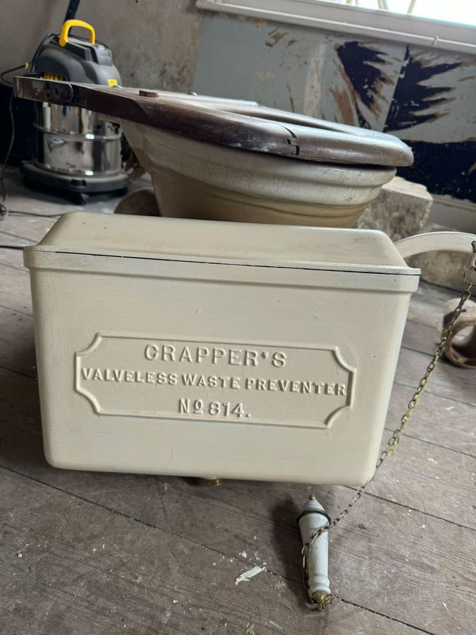 Antique Thomas Crapper no.814 High Level Cistern and Toilet