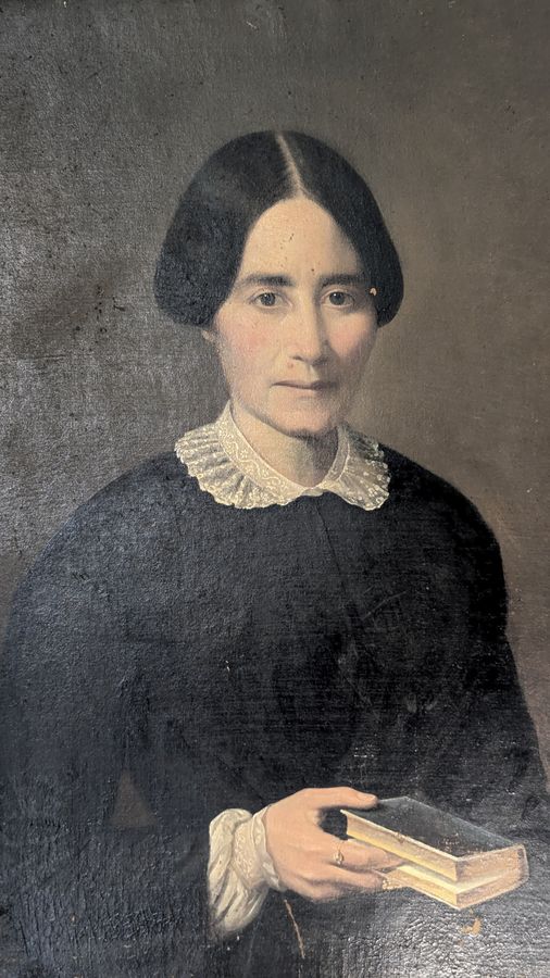 Antique 19th century portrait of a lady 